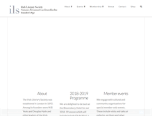 Tablet Screenshot of irishlitsoc.org
